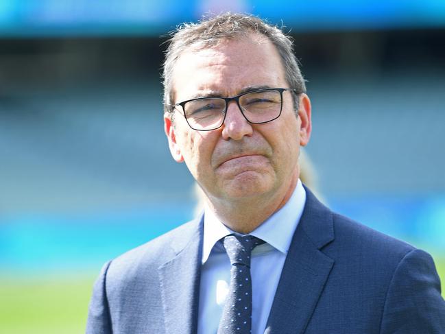 11/09/20 - Premier Steven Marshall making the announcement the Christmas  pageant will be held at Adelaide Oval.Picture: Tom Huntley