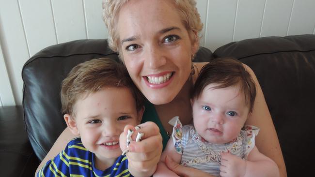 Ainslie with children Henry and Isobel. Picture: Supplied