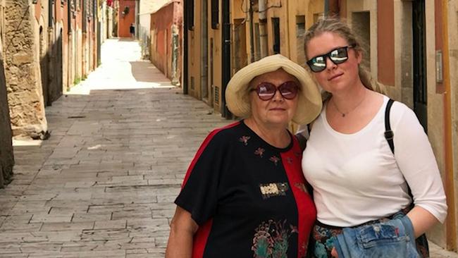 Australian citizen Kate with her mother Larysa before the Russian invasion of Ukraine.