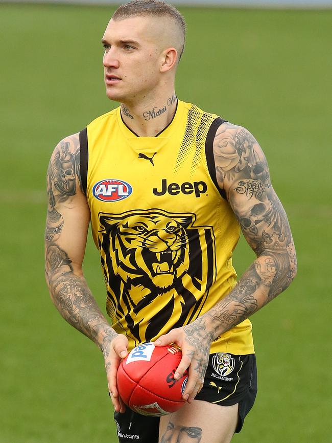 Dustin Martin is primed for a big game against St Kilda. Picture: Michael Klein