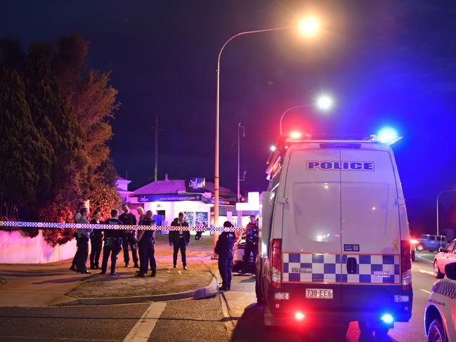 ***WARNING CHECK LEGAL ABOUT PROPERTY ID *** Police outside a North Toowoomba property following a man being shot by officers, Monday, August 5, 2024. Picture: Kevin Farmer