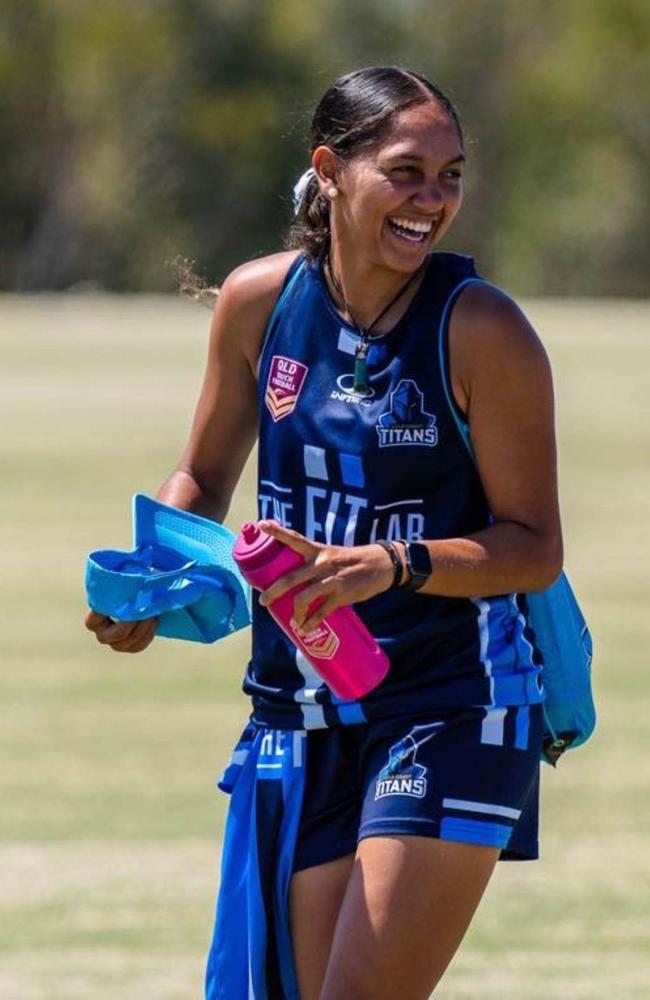 Natalia Hickling playing touch last season - she is a Tweed Seagulls young gun. Picture: Queensland Touch Football Facebook.