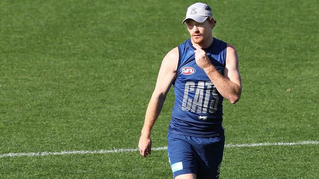 Gary Rohan at Cats training. Picture: Alison Wynd