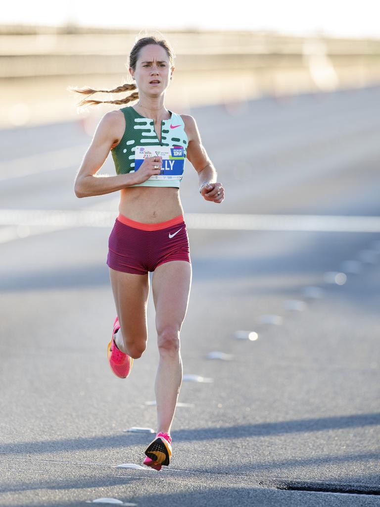 Milly Clark during Run the Bridge at Hobart. Picture: Chris Kidd