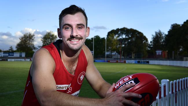 North Adelaide vice-captain Alex Spina missed the grand final after breaking his collar bone in the preliminary final. He is almost back to full training. Pictured at Prospect Oval, Prospect. Picture: Bianca De Marchi