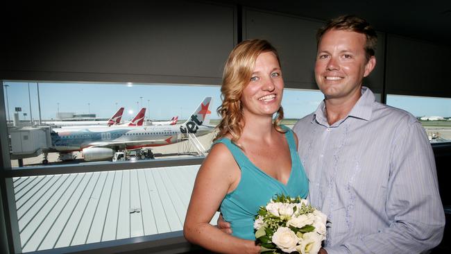 David Ross McTaggart and Sabine Stephanie Wolf got married at Brisbane Airport.