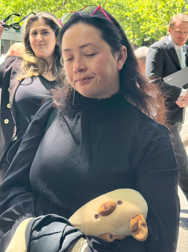 Caitlin Schiavone outside the Melbourne Magistrates Court. Picture: Mohammad Alfares