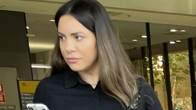 Melissa Criniti leaves Parramatta Local Court after pleading guilty to another driving offence.