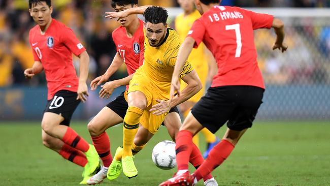 The Socceroos could do with Leckie’s attacking bite. (Bradley Kanaris/Getty Images)