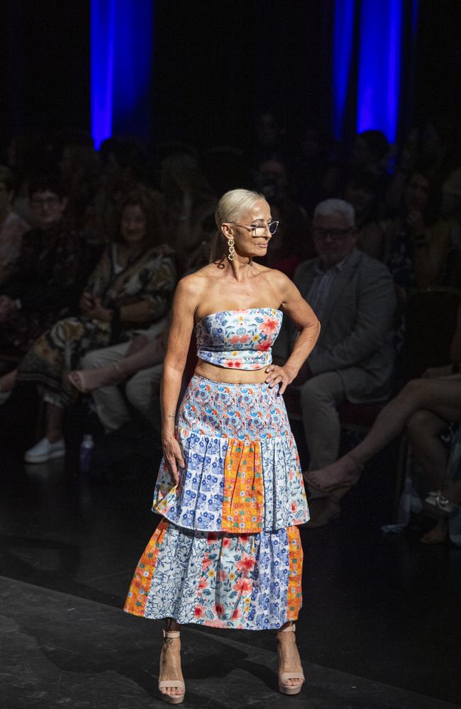 Designs by Fairholme College fashion are featured on the Emerging Designers runway of Toowoomba Fashion Festival at The Armitage Centre, Saturday, March 16, 2024. Picture: Kevin Farmer