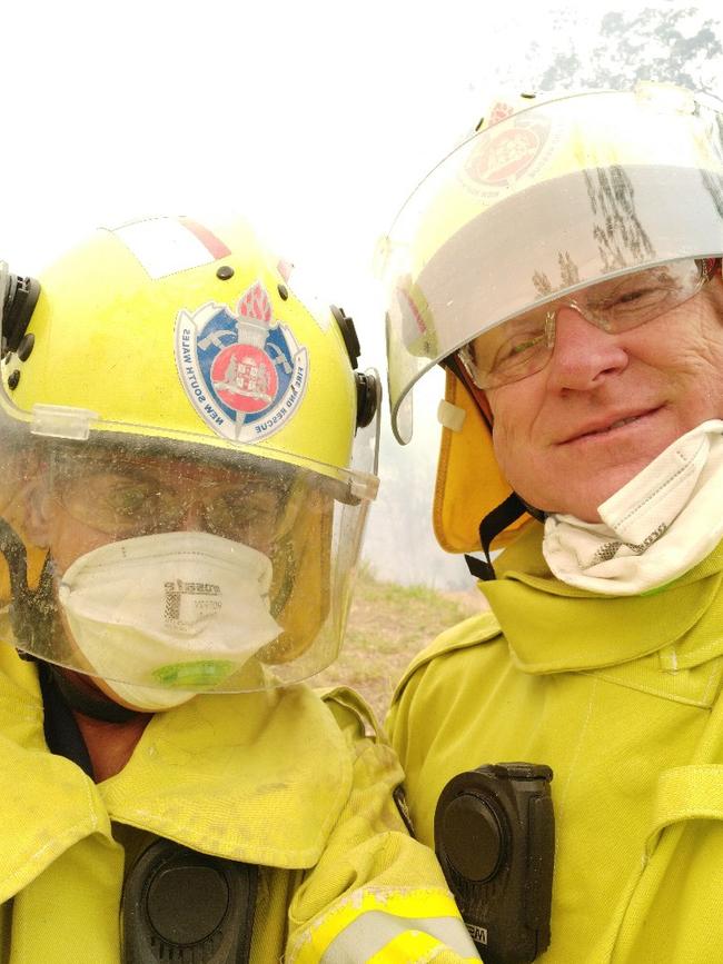 Firefighters Irene Pachos and Daryl Aldridge. Picture: Supplied