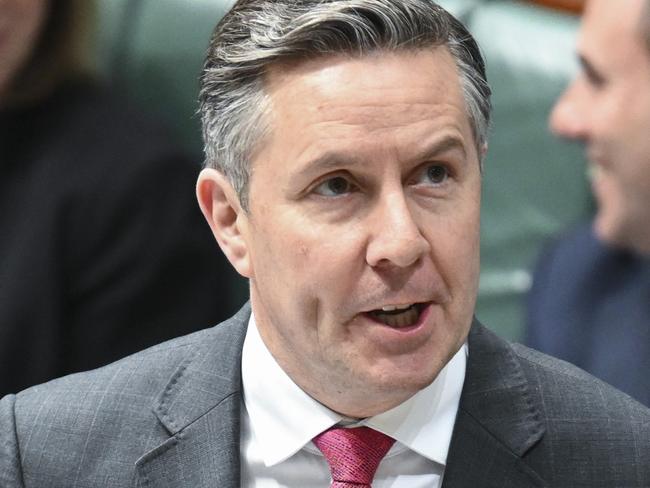 CANBERRA, Australia, NewsWire Photos. June 3, 2024: Minister for Health and Aged Care Mark Butler during Question Time at Parliament House in Canberra. Picture: NewsWire / Martin Ollman