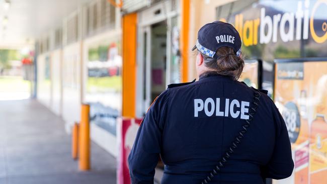 Five police officers were allegedly assaulted after an 18-year-old became violent inside a liquor store in Alice Springs. Picture: Supplied.