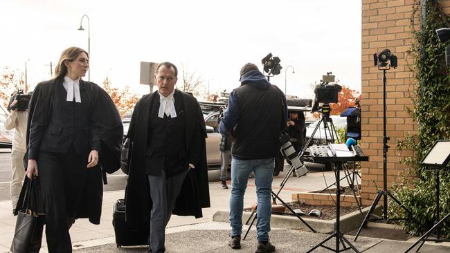 Mandy arrives at the Latrobe Valley Court in Morwell. Picture: NewsWire / Diego Fedele