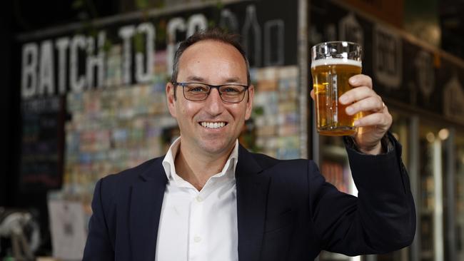 Clubs Australia chief executive Josh Landis says clubs can help Australia’s vaccination rollout, with incentives like lotteries and free beer. Picture: Jonathan Ng