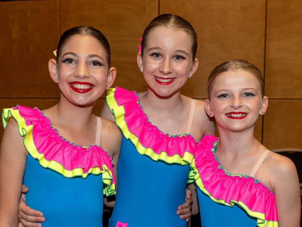 Isla Harris, Mackenna Lang and Bella Murphy at the 76th Mackay Eisteddfod Monday 2 October 2023 Picture: Michaela Harlow
