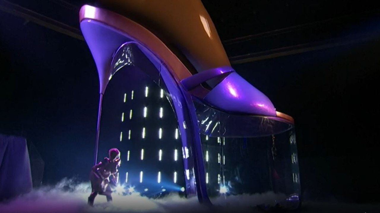 Cardi B Performs 'WAP' on a Giant Stiletto Heel at the 2021 Grammy