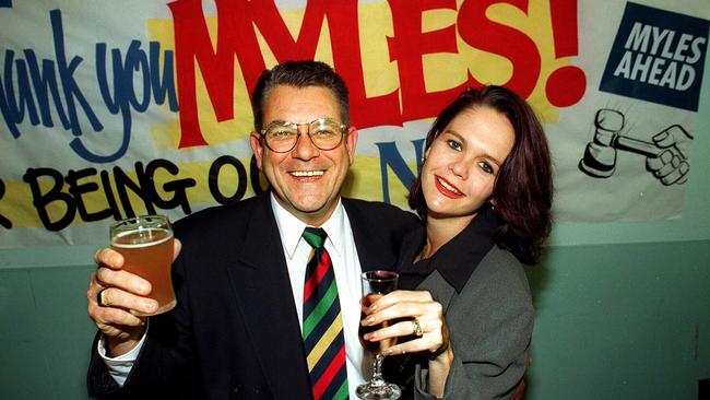 Myles Pearce with his former wife Cathy Jayne Pearce (now Cathy Jayne Hogben).