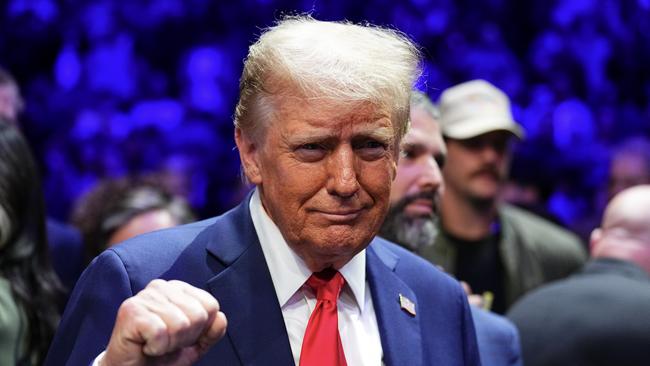 US president-elect Donald Trump looks on during the UFC 309 event at Madison Square Garden on November 16. Picture: Chris Unger/Zuffa LLC