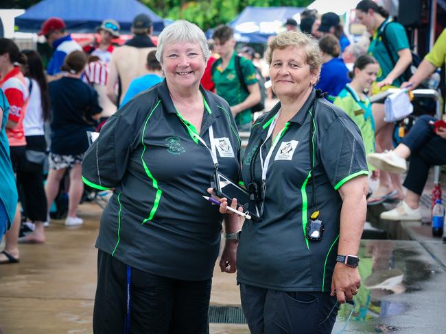 Wangaratta Swimming Clubcoaches Robyn Brown and Deb Hogg were happy with their young team’s results in Darwin. Picture: Glenn Campbell