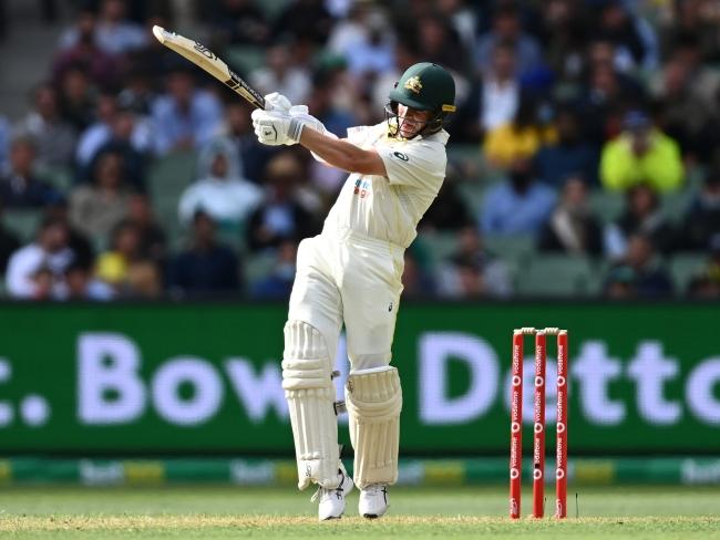 Marcus Harris finished the day unbeaten, as he fights to save his Test career. Picture: Getty