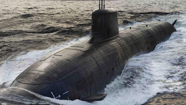 UNDATED ADF IMAGE: Nuclear Powered Submarine - Virginia Class - Digital Mock-up. Picture: Supplied via NCA NewsWire