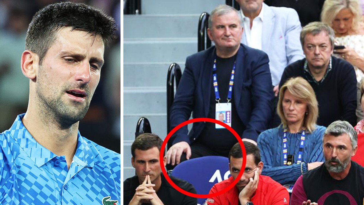 Novak was sad to not have his father courtside. Pic: Getty