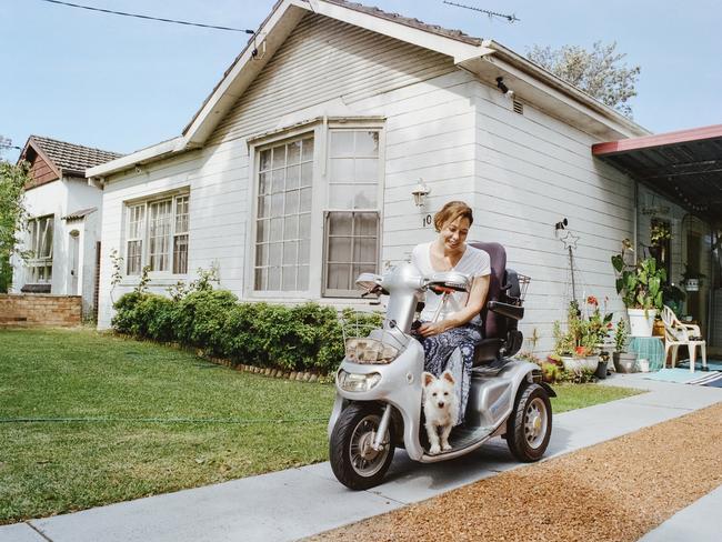 Elise Ackland in her garden at Strathfield. Picture: Valentina Penkova