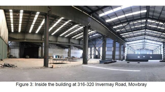 Inside the disused warehouse at 316-320 Invermay Rd, Mowbray. Picture: Launceston City Council