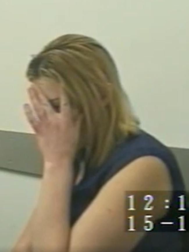 Edmunds delivered a tearful performance in her police interview. Picture: Supplied/ Supreme Court of Victoria.