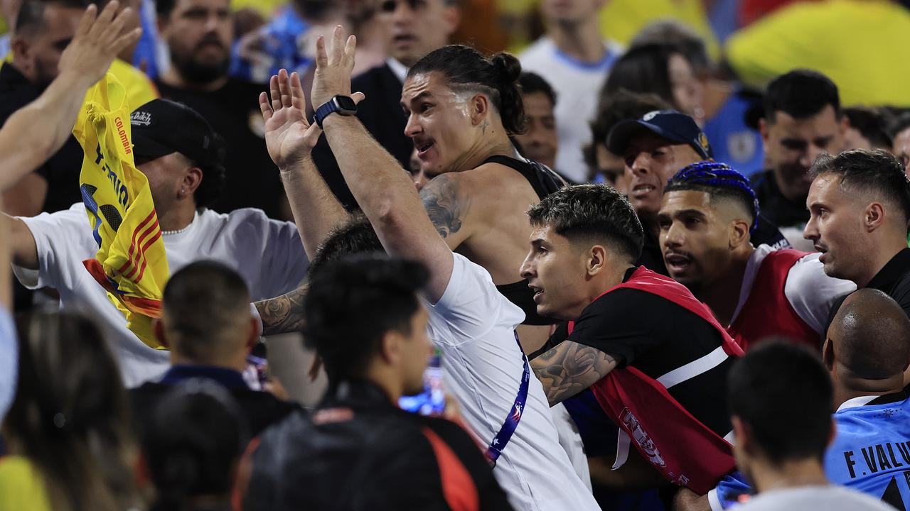 Darwin Nunez was in the thick of things., North Carolina. (Photo by Buda Mendes/Getty Images)