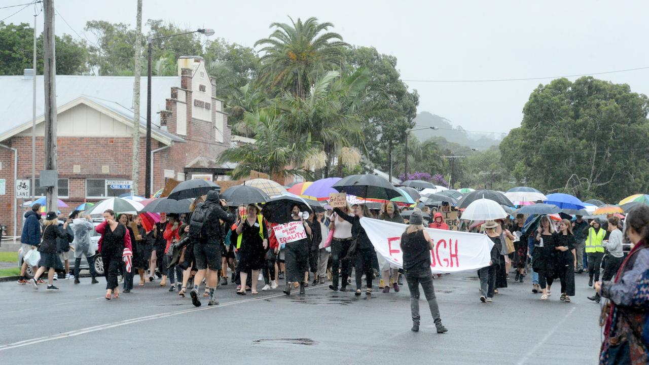 The March 4 Justice event in Mullumbimby on Monday, March 15, 2021. Picture: Liana Boss