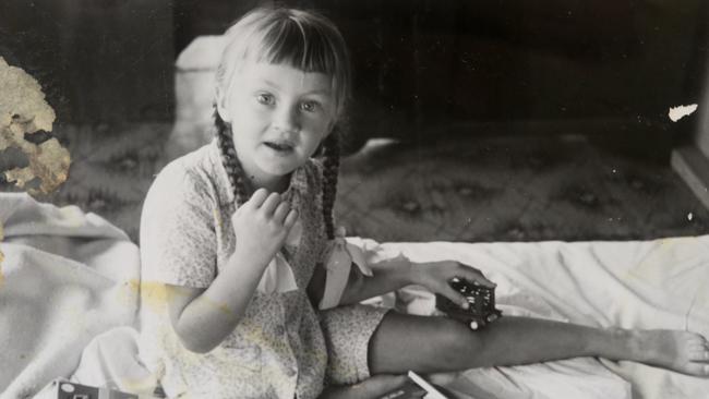 By the time this photo of Sue-Ellen Doherty was taken, aged about four, she’d already been on holiday with Soviet defectors, Vladimir and Evdokia Petrov. Picture: Supplied