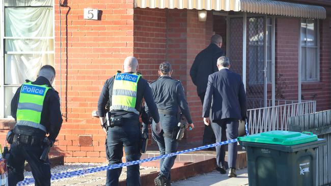 Police were seen searching a home in Coolaroo. Picture: NewsWire / David Crosling