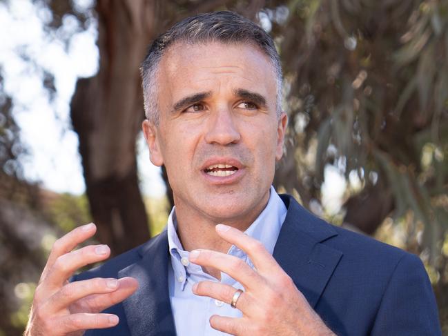 South Australian Premier Peter Malinauskas will look to increase the size of parking spaces in garages for new residential builds. Picture: NewsWire/Tim Joy