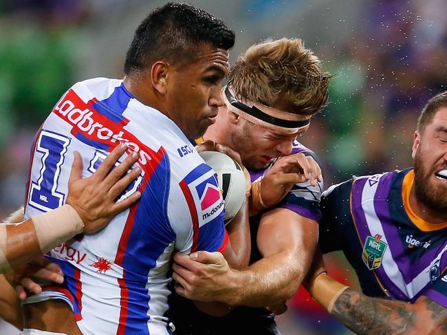 Jacob Saifiti is keen to push for a starting spot. Pic: Darrian Traynor/Getty Images