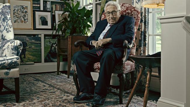 Henry Kissinger at his home in Connecticut. Picture: The Sunday Times/News Licensing