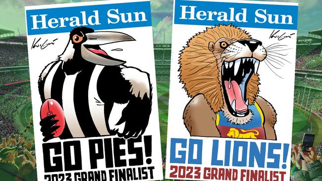 Download your Mark Knight Pies and Lions posters here.