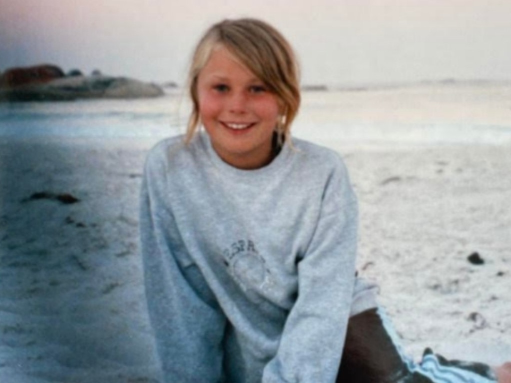 Grace Tame as a ten-year-old in Tasmania.