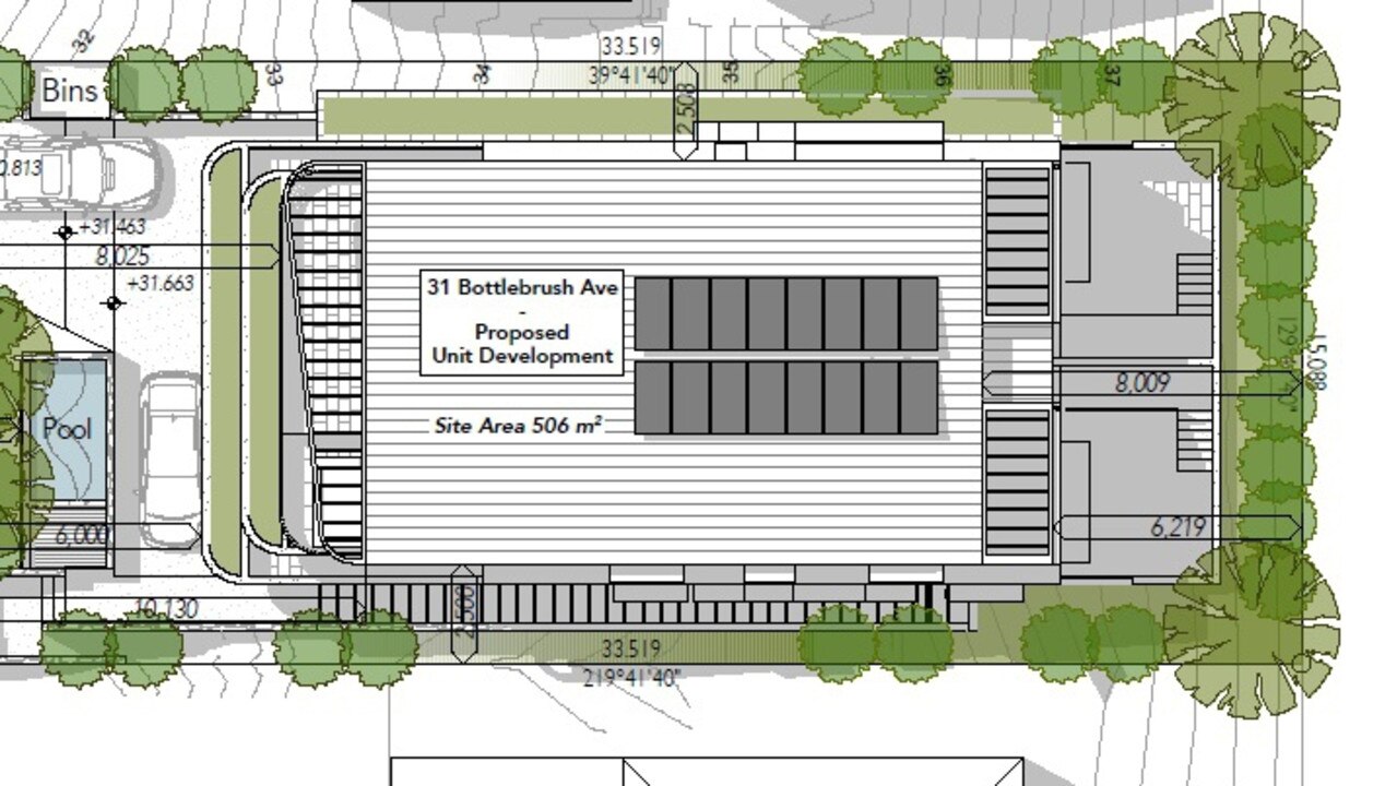 The proposed eco-friendly unit complex proposed for Noosa Junction.