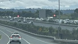 Huge delays on the Bruce Highway between the Sunshine Coast and Brisbane. Picture: Sheridan Brettle