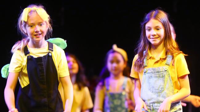 Anglesea Primary School students performing at the Geelong Schools Music and Movement Festival. Picture: Alison Wynd