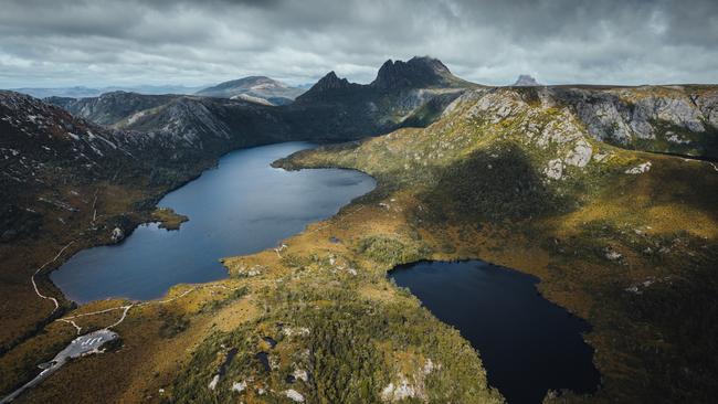 Cradle Mountain at the northern end of Cradle Mountain - Lake St Clair National Park,part of the Tasmanian Wilderness World Heritage Area