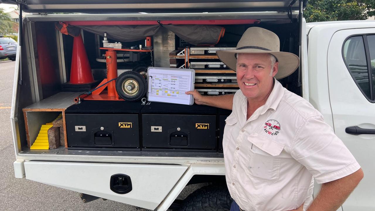 Ross McLennan launched new business Vanweigh after struggling to weigh his vehicle and trailer before a holiday. Picture: Supplied.