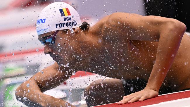 David Popovici is the current world record and world titleholder. (Photo by Quinn Rooney/Getty Images)