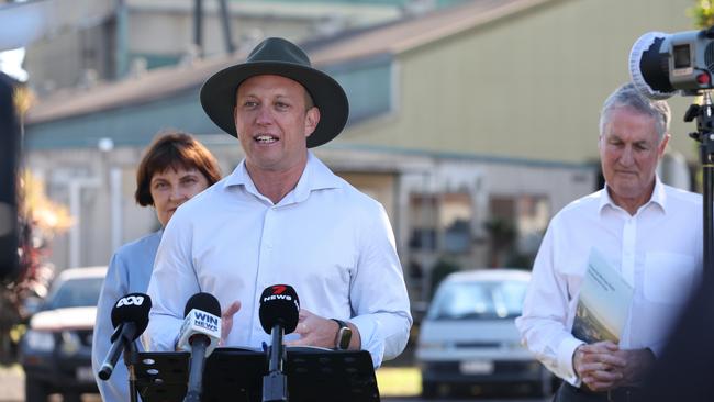 Deputy Premier Steven Miles at Racecourse Mill on Wednesday, August 16, 2023, to talk about two industrial sites in Mackay being declared a State Development Area. Picture: Contributed