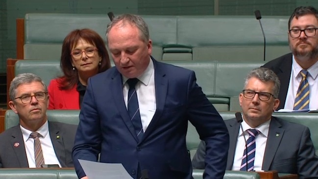 New dad Barnaby Joyce jeered while slamming NSW abortion bill