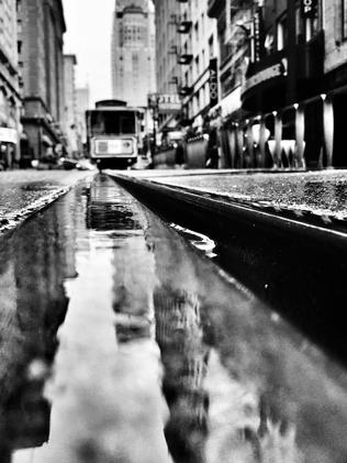 Low down ... a San Francisco cable car shot on the iPhone 6 on June 10, 2015. Picture: Rod Chester