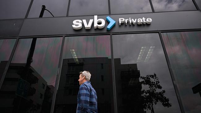 A branch in Santa Monica of the failed Silicon Valley Bank. Picture: AFP