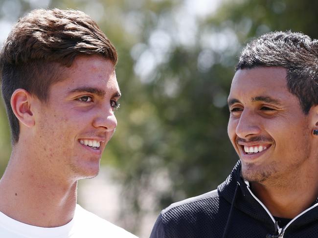 Thanasi Kokkinakis and Nick Kyrgios are two of Australia’s best tennis prospects. Picture; Wayne Ludbey